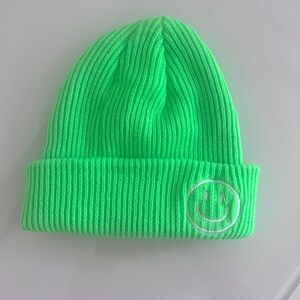 Bright neon knit hat